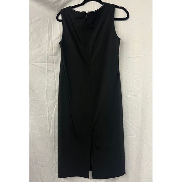Harold's Dresses & Skirts - Classic Black Sleeveless Midi Dress with Beaded Neckline Formal Cocktail Evening